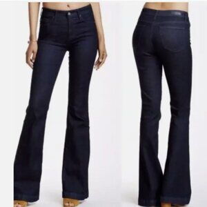 AG The Janis High Rise Flare in Super Black